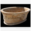 WholeSale Price China Factory Polished Brown Marble Bathtub In Stock